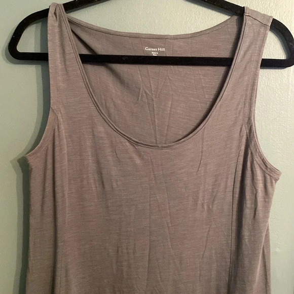Garnet Hill 100% prima cotton gray tank dress - A line- Medium - Picture 4 of 8